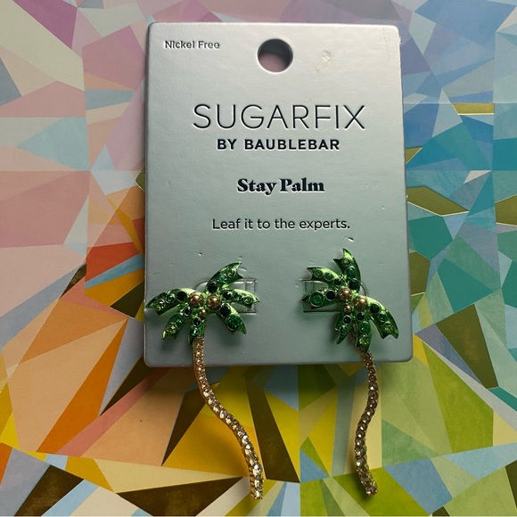 SUGARFIX by BaubleBar 'Stay Palm'
Statement Earrings Pam Tree NWT - Picture 5 of 6